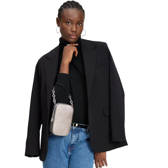 KATE SPADE New York Jolie Metallic Chain Phone Crossbody+Additional Chain Strap - Picture 4 of 16